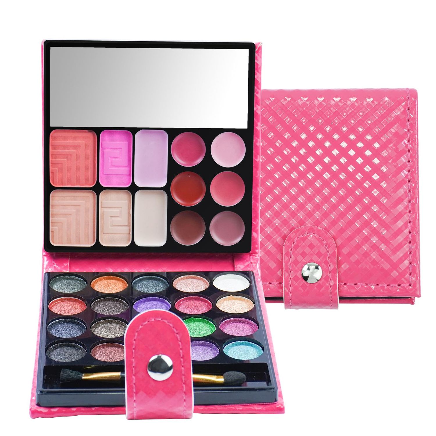 FantasyDay All-in-one Holiday Makeup Gift Set | Full Makeup Kit for Women Essential Starter Bundle Include 20 Highly Pigmented Shimmer Eyeshadow Palette,3 Blush,3 Face Powder, 6 Lipgloss, Brush