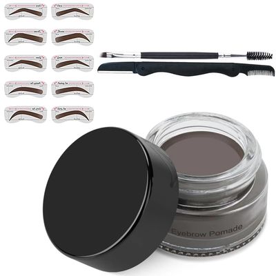 Eyebrow Pomade - Waterproof Brow Pomade for Long-lasting Results,Smudge Proof and Sweat Resistant Formula,Natural Eyebrow Makeup for All Skin Types and Tones (201#Ebony)