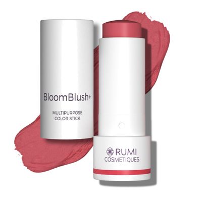 Rumi Cosmetiques BloomBlush Multipurpose Color Stick For Older Women - Blush, Lipstick &amp; Contour in 1- Radiant, Healthy Glow &amp; Nourishing Formula - For Sensitive Skin (Berry Kiss, Regular)