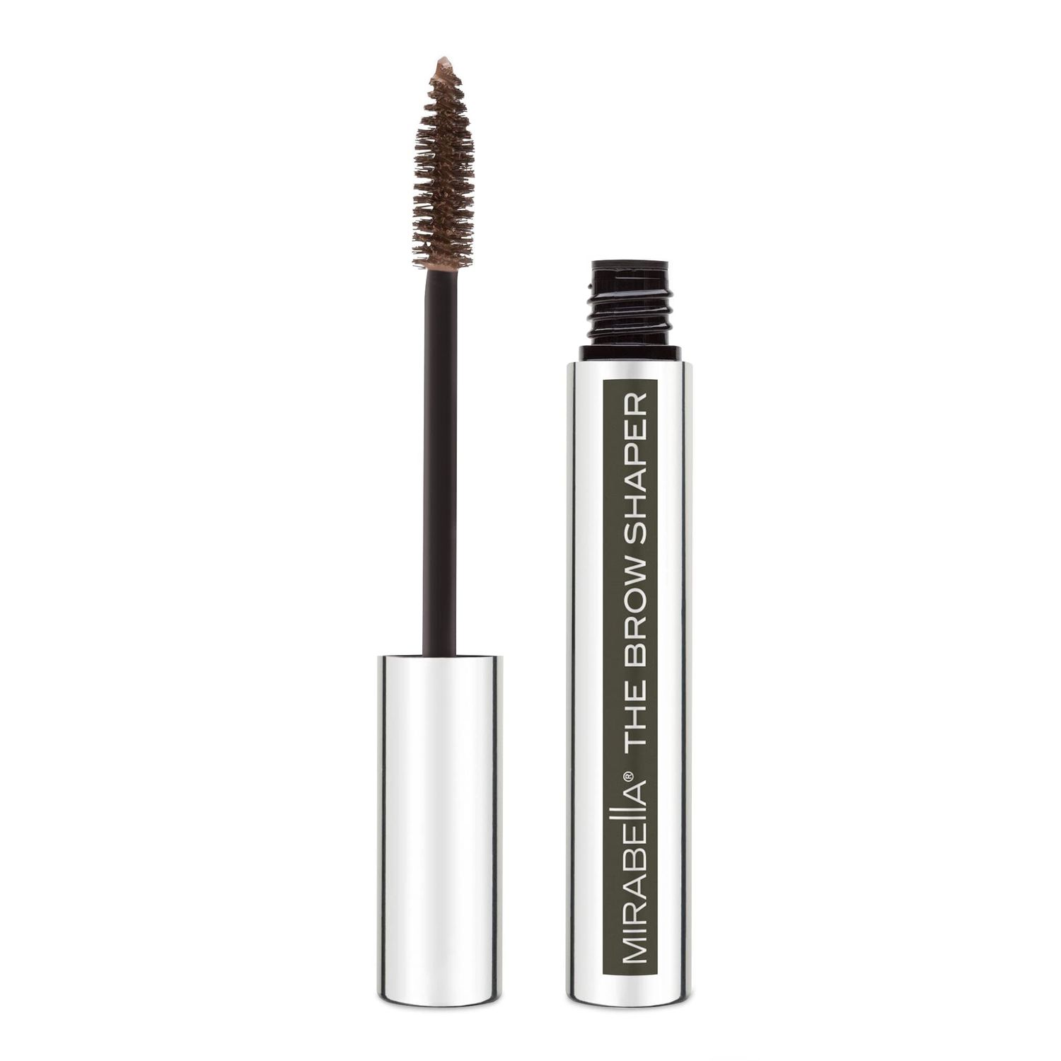 Mirabella Brow Shaper, All-In-One Long-Lasting Eyebrow Gel Shapes, Defines, Grooms, Fills &amp; Thickens Brows, Brow Mascara with Aloe &amp; Vitamin B5 for Conditioning &amp; Strengthening, Universal Shade