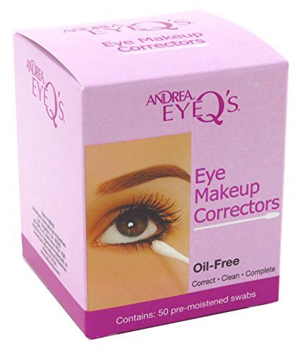 Andrea Eye Q&#39;s Eye Make-Up Correctors Swabs 50 Count (2 Pack)