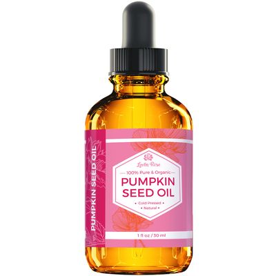 Leven Rose Organic Pumpkin Seed Oil for Hair Growth 1 oz, 100% Pure, Cold Pressed Pumpkin Oil for Damaged Hair, Dry Skin and Nails