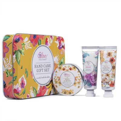 Hand Cream Gift Set - Lotion Sets for Women Gift, Hand Care Set with Shea Butter, Travel Size Hand Lotion Set for Women,Includes 2 Hand Cream &amp; Exfoliating Cream, Gift Box for Women
