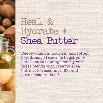 Maui Moisture Heal &amp; Hydrate  Shea Butter Hair Mask &amp; Leave-In Conditioner Treatment to Deeply Nourish Curls &amp; Help Repair Split Ends, Vegan, Silicone, Paraben &amp; Sulfate-Free, 12 Ounce
