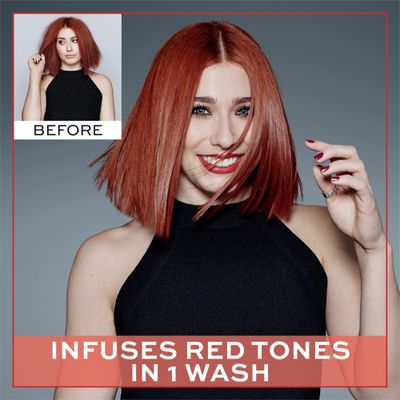 John Frieda Radiant Red Red Boosting Shampoo, Daily Shampoo, Helps Enhance Red Hair Shades, 8.3 Ounce, with Pomegranate and Vitamin E