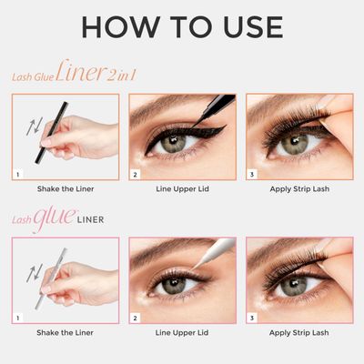 KISS Clear Lash GLUEliner, Felt-Tip Eyelash Adhesive, Clear Matte Finish, Foolproof Application, Easy Touch-Up, 0.02 Oz. 0.02 Fl Oz (Pack of 1)