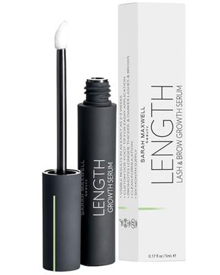 Sarah Maxwell Beauty - LENGTH Growth Serum for Eyelash &amp; Brow Boost, Vegan, Paraben-Free, Cruelty-Free - Enhance Lashes &amp; Brows, Clean Beauty Lash Treatment (0.17 fl oz | 5 mL)