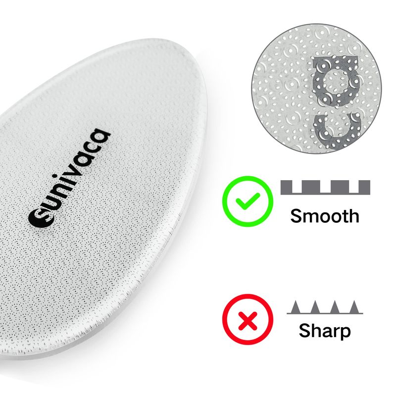 Sunivaca Glass Foot File Callus Remover for Feet, Heel Scraper, Pumice Stone, Diabetic Feet Scrubber Dead Skin Remover for Feet Professional Pedicure Tools