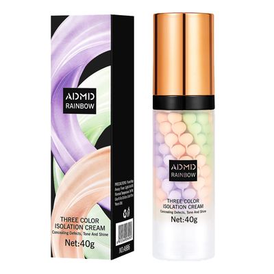 Face Primer for Makeup 3 Colors Isolation Cream Color Corrector Primer Concealer Invisible Pore Brightening Primer Base Corrector Natural Isolation Cream Primer Face Makeup