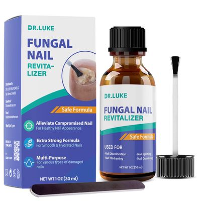 Dr. Luke Toenail Fungus Revitalizer Tough on Nails Toenail Refresher Liquid for Discolored Nails 1 oz (Packaging May Vary)