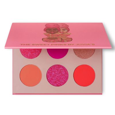 Juvia&#39;s Place Palette The Sweet Pinks - Deep Fuchsia, Soft &amp; Sweet Pink, Shades of 6, Pressed Pigments Palette, Professional Makeup, Pigmented Pan Palette, Makeup Palette for Color &amp; Shine