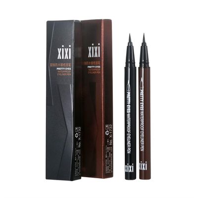 Vtrem 2 Pack Waterproof Liquid Eyeliner BlackDark Brown Liquid Eyeliner Pencil Smudge Proof Slim Eyeliner Freckle Pencil Makeup Tools Long Lasting All Day