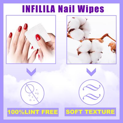 NXJ INFILILA Lint Free Nail Wipes, 540PCS Nail Supplies Nail Stuff Nail Polish Remover Wipes, Super Absorbent Dry Nail Prep Wipes Lash Extensions Glue Cleaning Wipes for Nail Art