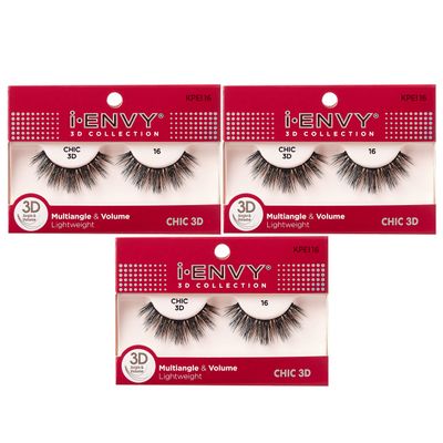 i-Envy 3D Glam Collection Multi-angle &amp; Volume (3 PACK, KPEI16)