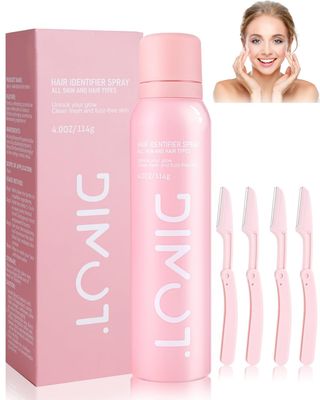 Hair Identifier Spray for Face Shaving Powder Spray Women, Facial Hair Spray Face Body Hair Identifier Spray Face Spray for Shaving Peach Fuzz Spray for All Skin Types