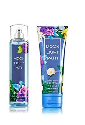 Bath &amp; Body Works - Signature Collection - Moonlight Path - Fine Fragrance Mist 8 Fl Oz &amp; Triple Moisture Body Cream 8 Fl Oz