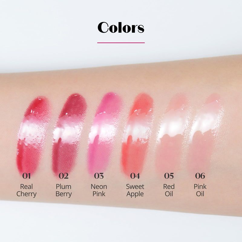 ETUDE Dear Darling Oil Tint #5 Red Oil 4.2g | High Moisturizing and Strong Hydrating Lip Oil/Lip Gloss | Smooth and Moist Lips | Non-Sticky Lip Oil Tint For Dry Lips | K-beauty