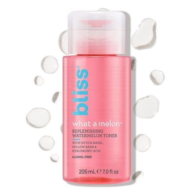 Bliss What a Melon Replenishing Watermelon Hyaluronic Acid Toner - 7 Fl Oz - Witch Hazel &amp; Willow Bark - Hydrates, Refreshes and Energizes Tired Skin - Clean - Vegan &amp; Cruelty-Free