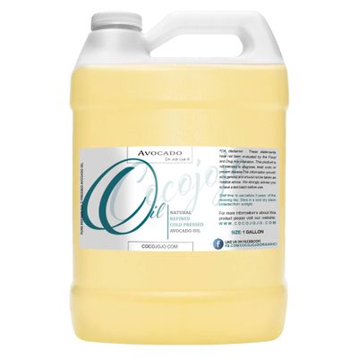 Dr Joe Lab Avocado Oil - Pure, Refined, Cold Pressed, Unscented, Non-GMO, Filtered, Carrier Gallon Oil - 128 oz - for Skin, Hair, Nails, Body, Beard, Cosmetic Formulation