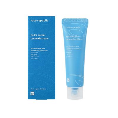 Face Republic Hydro Barrier Ceramide Cream 50ml 1.69 fl oz | Rich Cream for Extra Dry Skin | Deep Moisture, Skin Barrier Protection, Skin Relief | Ceramide, Shea Butter | Vegan Korean Skin Care