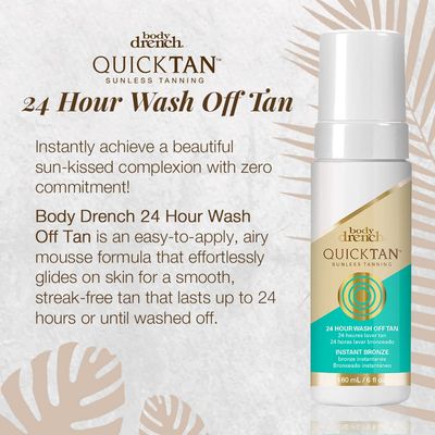 Body Drench Quick Tan Sunless Tanning - 24-Hour Wash Off Tan, 6 fl oz