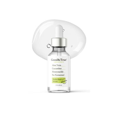 Good &amp; True Organics,Hydro Burst Serum with Aloe Vera, Cucumber &amp; Honeysuckle - Hydrates, Soothes, &amp; Nourishes All Skin Types - Natural Moisture Balance &amp; Even Tone