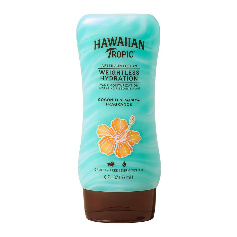 Hawaiian Tropic Weightless Hydration After Sun Lotion with Aloe, 6oz Twin Pack | Hawaiian Tropic Lotion, Moisturizing Lotion, After Sun Care, After Sun Moisturizer, 6oz each Twin Pack