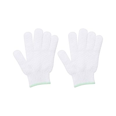 EcoTools Gentle Bath + Shower Gloves, Exfoliating Gloves Remove Dead Skin &amp; Cleanse The Whole Body, Bath Gloves Infused with Avocado Oil to Scrub &amp; Hydrate, Cruelty Free, 1 Pair (2 Gloves)