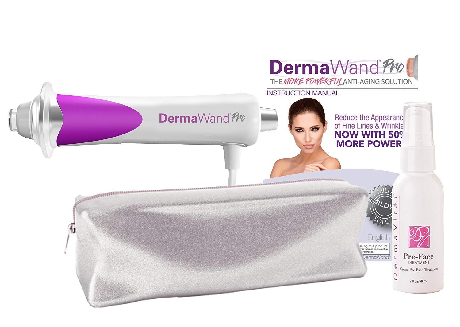 DermaVitl - Facial Wand - Derma Wand Pro Portable Handheld Skin Therapy Wand Machine Argon/Neon - Anti-Aging,