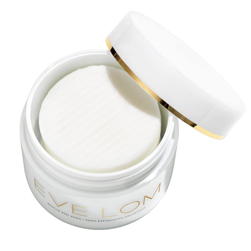 EVE LOM Rescue Peel Pads for Face - Daily Exfoliating Skincare with AHA, PHA &amp; BHA Acids - Resurfacing &amp; Hydrating Skin Care for All Skin Types - 60 Biodegradable Pads