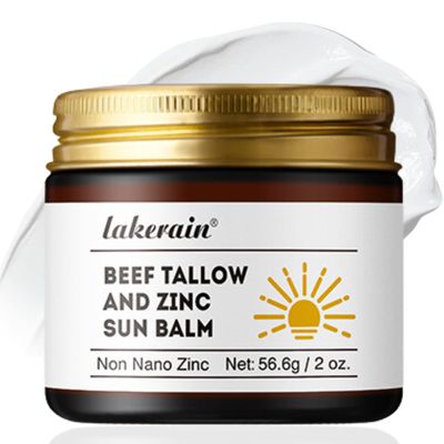 Beef Tallow and Zinc Sun Balm- Beef Tallow for Skin- Beef Tallow Balm for Face &amp; Body Skin Care- Grass-Fed, All-Natural Tallow Face Moisturizer- Deeply Moisturizing and Smooth Skin for All Skin Types