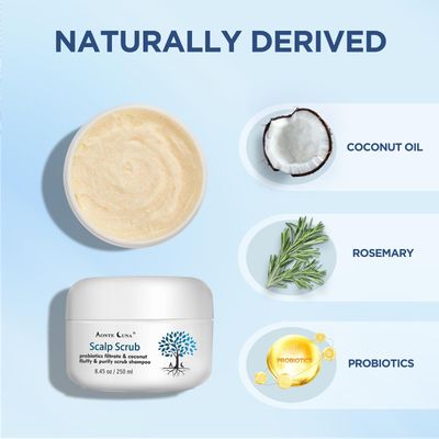 Bablabear Scalp Exfoliator Scrub,Itchy Scalp Treatment for Dandruff,Hair Scrub, No Sulfate Hair Scrub To Soothe a Dry, Flaky,Scalp,Removes Buildup,Clarifying Shampoo With Scrubber