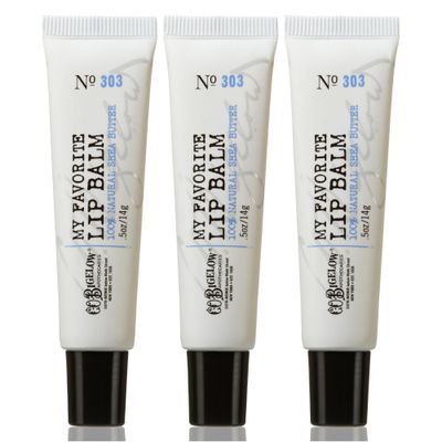 C.O. Bigelow My Favorite Lip Balm Trio, Lip Tubes for Dry Lips, Moisturizing with Shea Butter, Bulk Balm 3 Pack, 0.5 oz Each