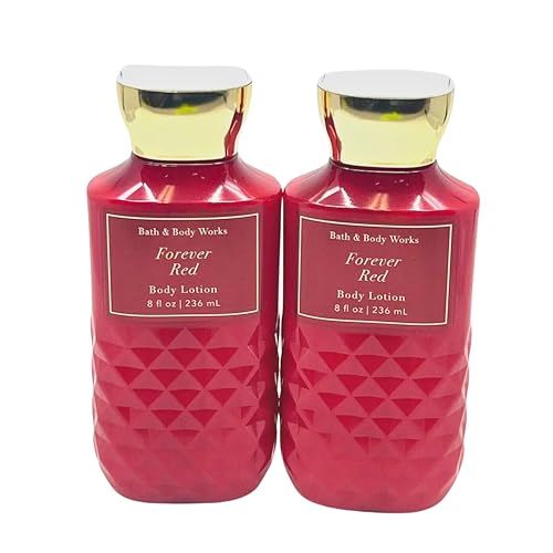 Bath &amp; Body Works Daily Nourishing Body Lotion, Set of 2, 8oz Each (Forever Red)