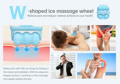 Deashun 2 in 1 Ice Roller for Face Eye, Face Massager Roller for Eye Puffiness, Reduces Wrinkles, Relief Migraine and Minor Injury, Cold Facial Skin Care Tools Ice Roller