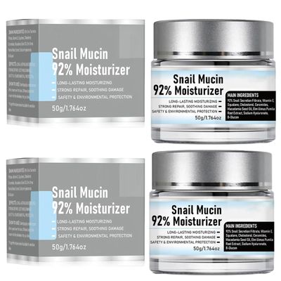 Flostmourne Snail Mucin 92% Moisturizer Daily Face Gel Cream, 50g / 1.76oz Snail Mucin Gel Cream, Hydrating Repair Face Gel Cream for Dry &amp; Sensitive Skin All Skin Types