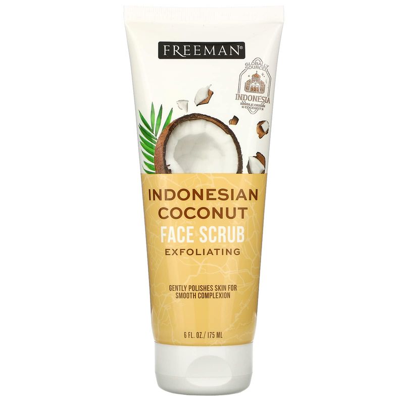 Freeman Indonesian Coconut Face Mask and Scrub for Unisex - 6 oz Mask