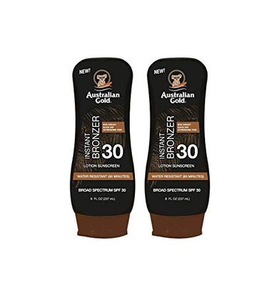 Australian Gold SPF#30 Lotion with Instant Bronzer 8 Ounce (Pack of 2)