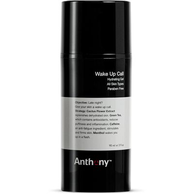 Anthony Wake Up Call, 3 Fl Oz, Face and Anti-Puffiness - Tired Skin Refresher &amp; Moisturizer with Caffeine, Menthol, Green Tea, and Shea Butter