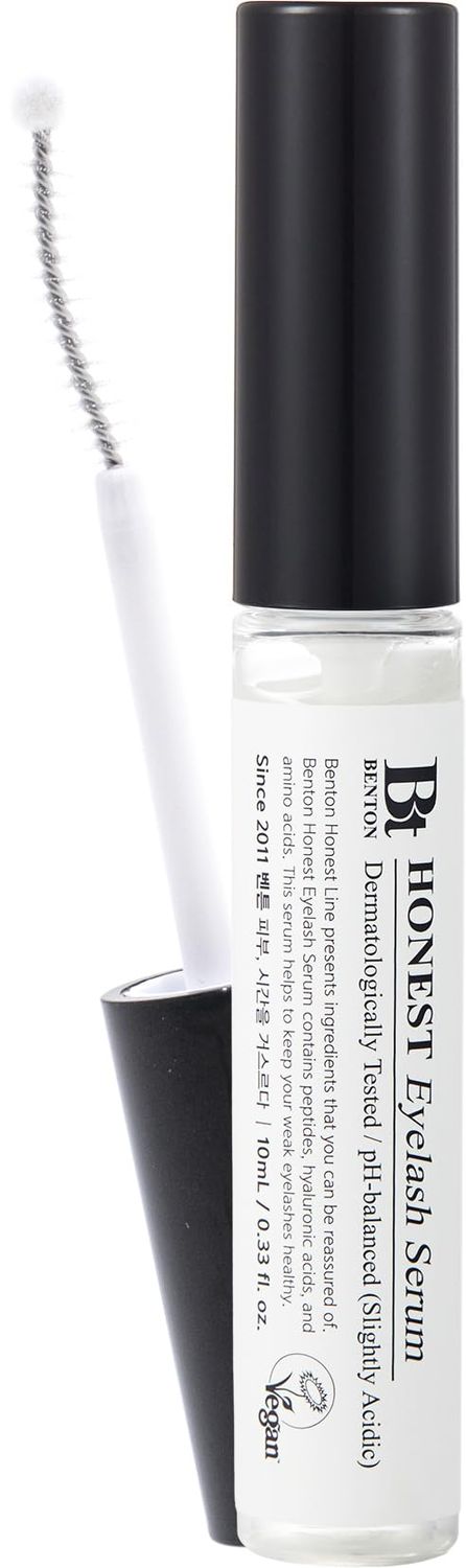BENTON HONEST Eyelash Serum - Korean Skin Care Lash Serum with Hyaluronic Acid &amp; Peptides | Eyelash Growth &amp; Eyebrow Growth Serum (0.33 fl oz)