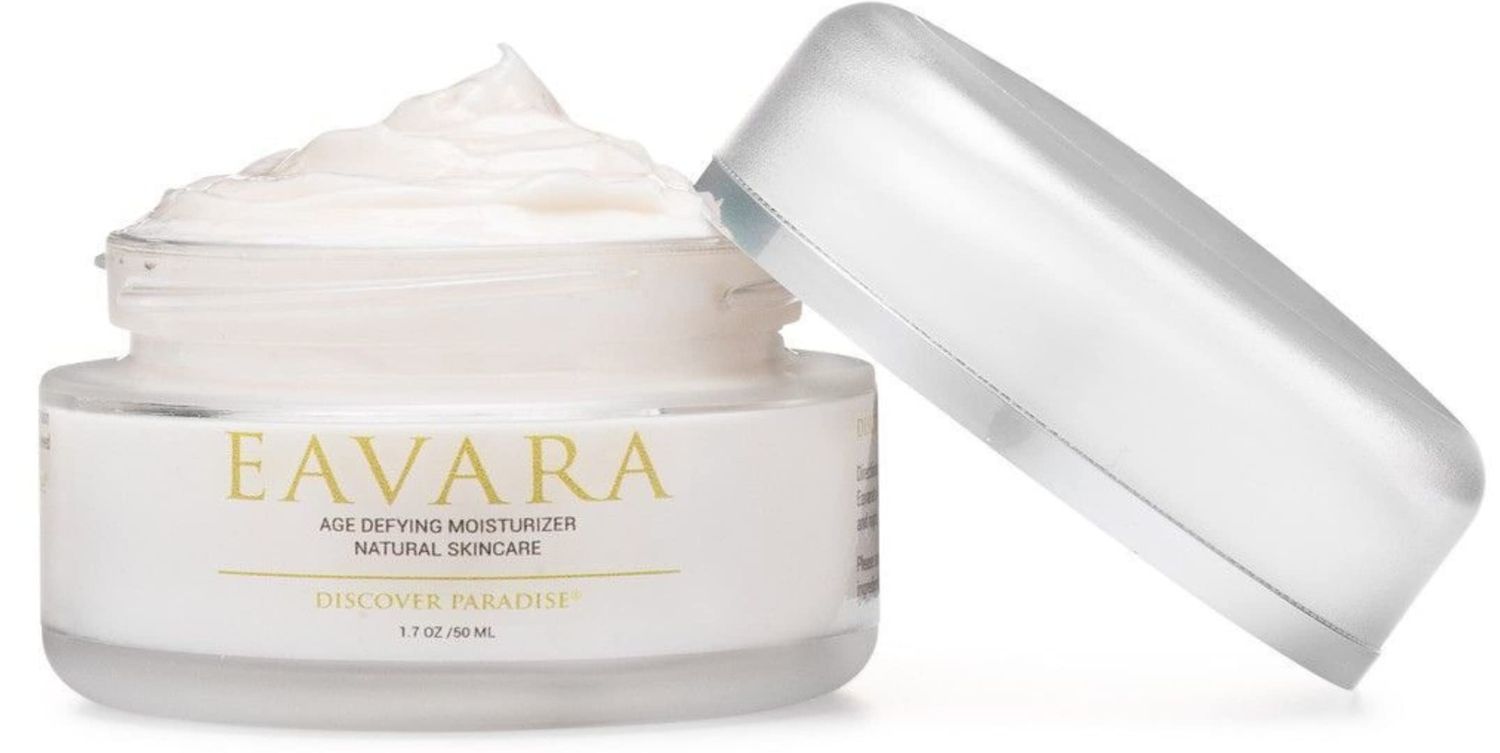 Eavara Anti Aging Face Moisturizer Cream, Natural Organic Firming Facial Lotion with Hyaluronic Acid, Shea Butter, Jojoba Oil, Rosehip Oil, Kukui Oil, For Women And Men, Helps Reduce Wrinkles