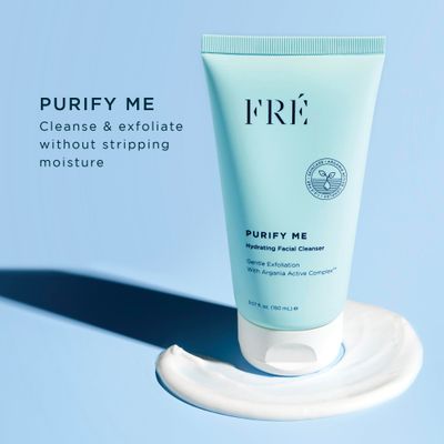 Facial Cleanser Gentle Hydrating, PURIFY ME by FRE Skincare - Face Exfoliator Minimize the Appearance of Pores, Blemishes &amp; Breakouts - Deep Exfoliation &amp; Hydration for Clear Skin - 5.07 oz