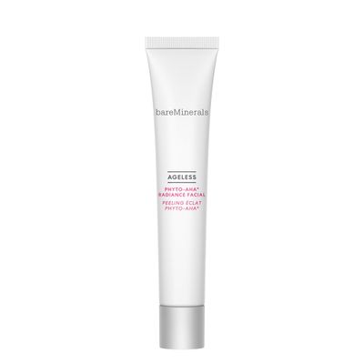 bareMinerals Ageless Phyto-AHA Radiance Facial with Plant-Based AHA Alternative, 3-in-1 Peel, Gentle Face Exfoliator + Resurfacing Mask, Vegan