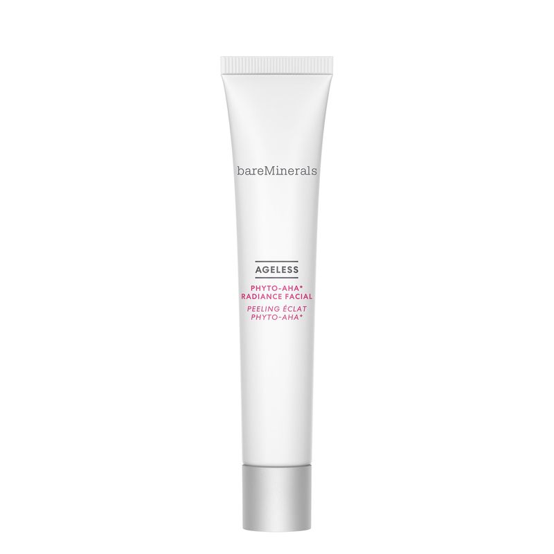 bareMinerals Ageless Phyto-AHA Radiance Facial with Plant-Based AHA Alternative, 3-in-1 Peel, Gentle Face Exfoliator + Resurfacing Mask, Vegan