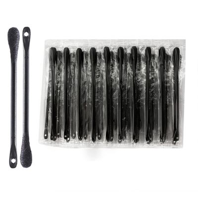 200 Disposable Plastic Blackhead Remover Tool Double Headed Cotton Swabs Stick Blackhead Extractor Removal Stick Pimple Popper Tool Beauty Tool, Black