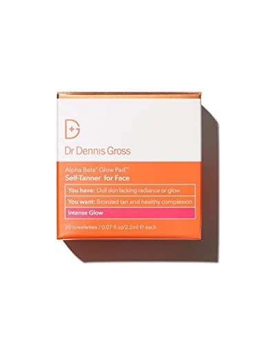 Dr Dennis Gross Alpha Beta Glow Pad Intense Glow for Face: for Dull Skin Lacking Radiance &amp; Glow, (20 Towelettes)