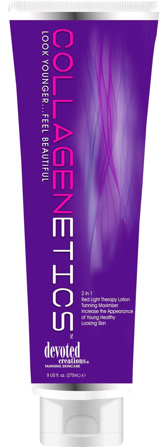 Collagenetics 2-in-1 Red Light Therapy Prep &amp; Tanning Lotion - 9 oz.
