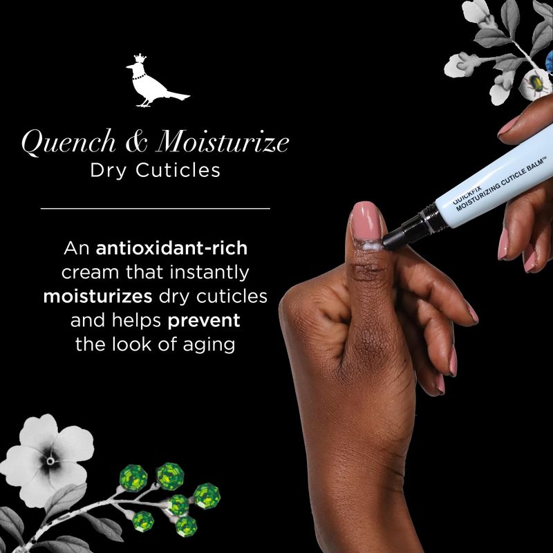 butter LONDON QuickFix Moisturizing Cuticle Balm - Cuticle Cream with Massage Tip Applicator Conditions &amp; Hydrates Dry Cuticles &amp; Skin - Gluten Free Cuticle Care Products Enriched with Vitamin E