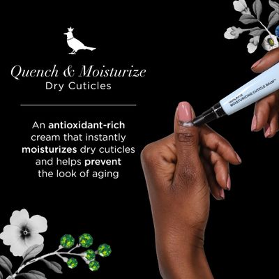 butter LONDON QuickFix Moisturizing Cuticle Balm - Cuticle Cream with Massage Tip Applicator Conditions & Hydrates Dry Cuticles & Skin - Gluten Free Cuticle Care Products Enriched with Vitamin E
