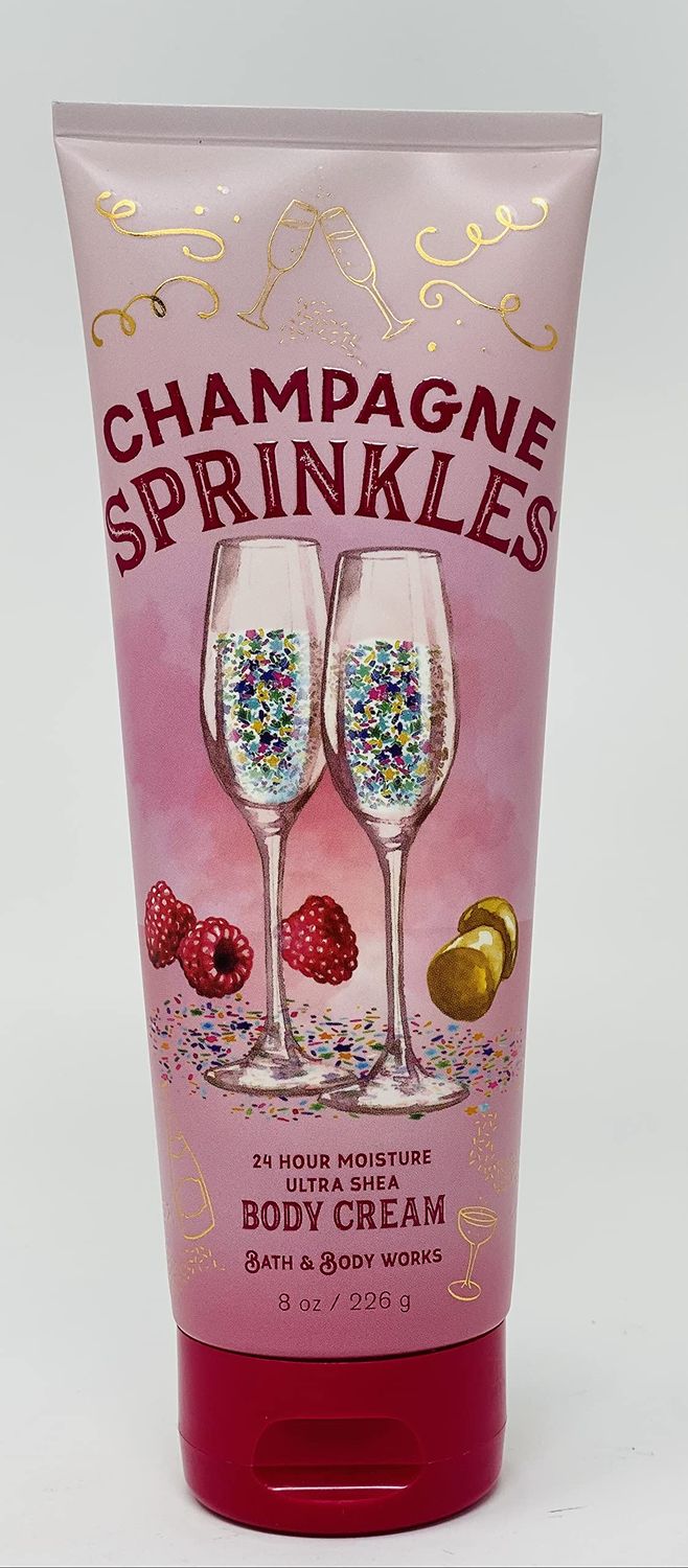 Bath &amp; Body Works Champagne Sprinkles Signature Collection Ultra Shea Body Cream 8 Ounce (Champagne Sprinkles)